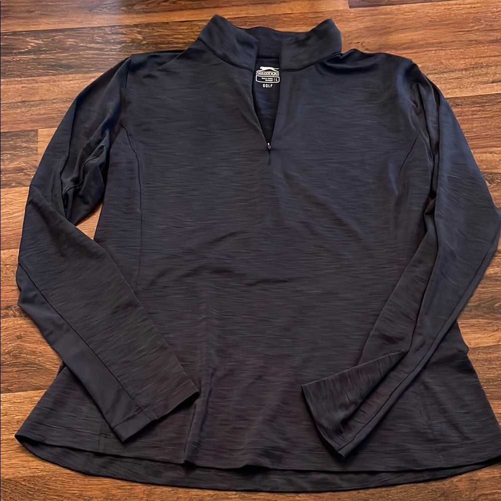 Slazenger Women's Gray/Muted Blue Long Sleeve Top